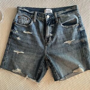 Pistola Distressed Jean Shorts - Blue
